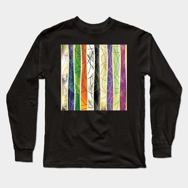 Abstract Colorful Morning Forest Dream Long Sleeve T-Shirt by ArticArtac